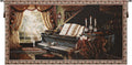 Charlotte Home Furnishings Inc Tapestry Wall Hanging, 27 x 51 Inch Piano By Candlelight Wall Art, Jacquard Woven Boho Tapestry, Cotton Wall Tapestry for Bedroom, Living Room & Home Decor, European Soft Cotton Fabric