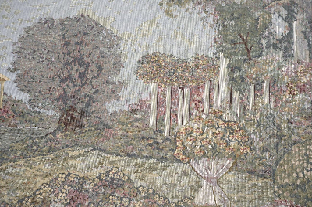 Charlotte Home Furnishings Inc Tapestry Wall Hanging, 27 x 54 Inch Busy Gardener Of Eden Wall Art, Jacquard Woven Boho Tapestry, Cotton Wall Tapestry for Bedroom, Living Room & Home Decor, European Soft Cotton Fabric