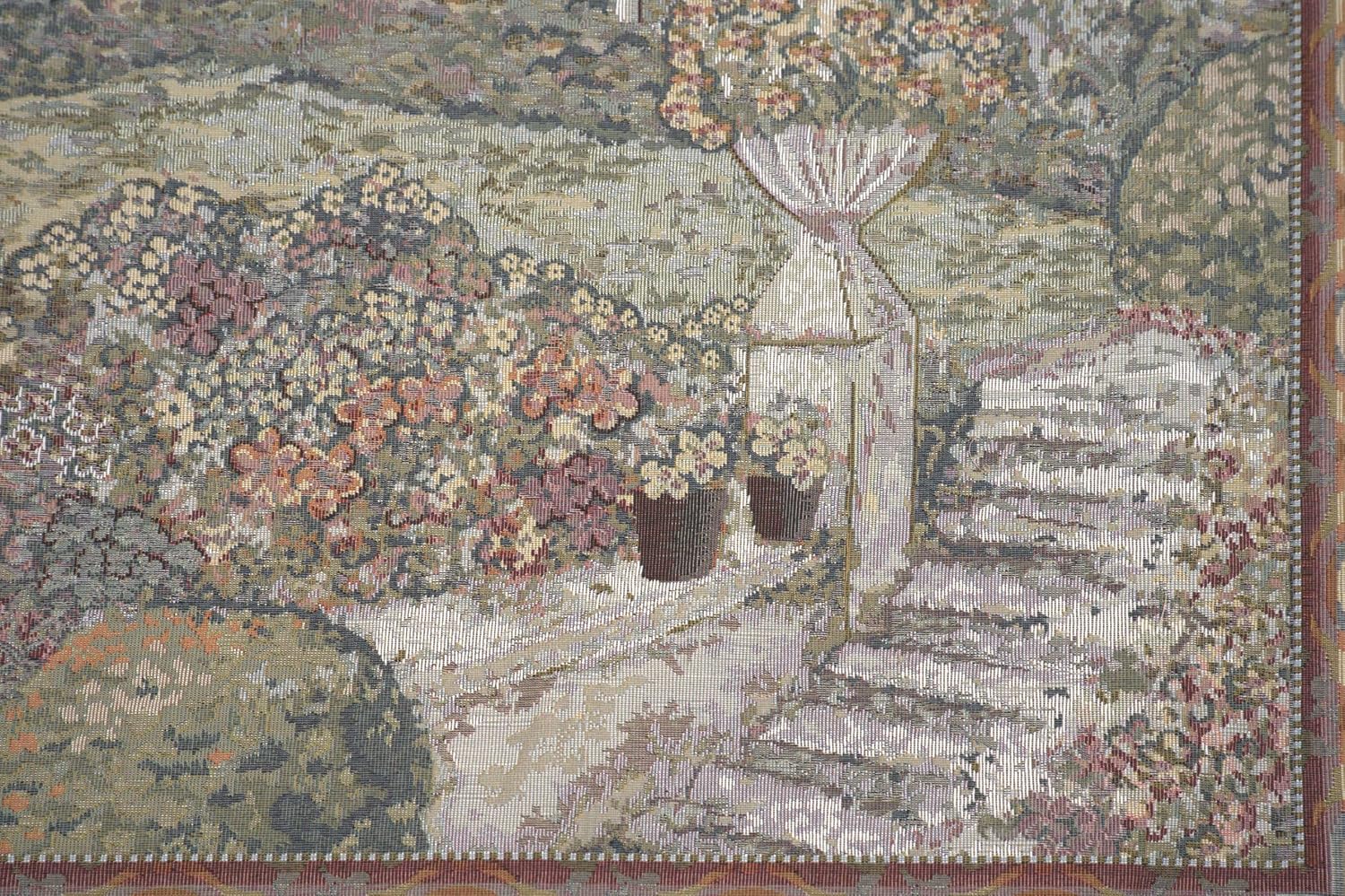 Charlotte Home Furnishings Inc Tapestry Wall Hanging, 27 x 54 Inch Busy Gardener Of Eden Wall Art, Jacquard Woven Boho Tapestry, Cotton Wall Tapestry for Bedroom, Living Room & Home Decor, European Soft Cotton Fabric