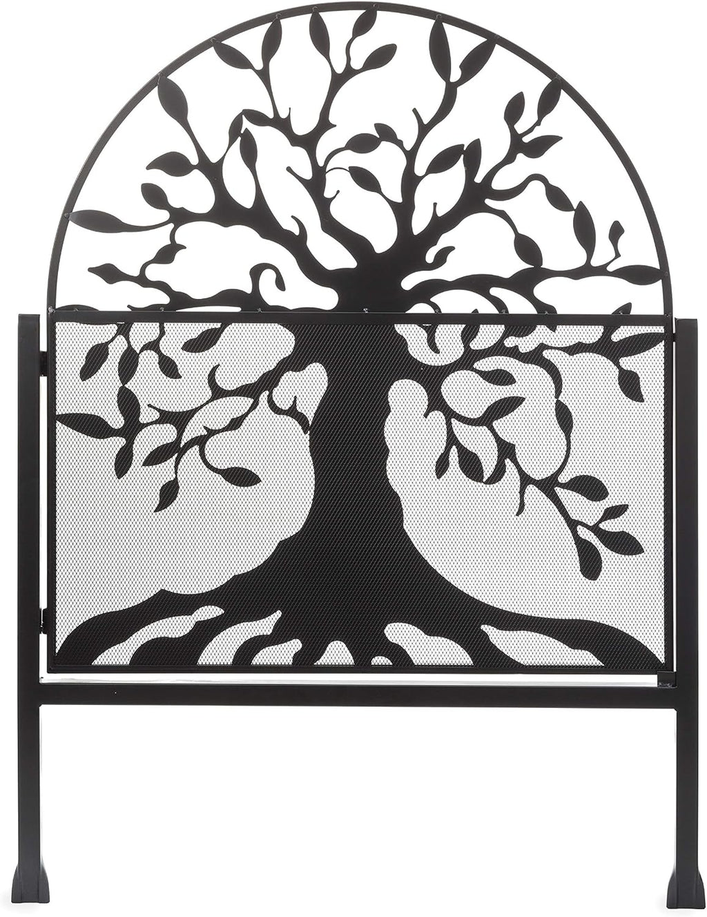 Plow & Hearth Arched Tree of Life Garden Gate | Laser-Cut Design | Metal | Black/Bronze Finish | Versatile | 36' W x 1¼'D x 36' H | Latch Closure