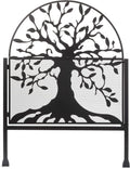 Plow & Hearth Arched Tree of Life Garden Gate | Laser-Cut Design | Metal | Black/Bronze Finish | Versatile | 36' W x 1¼'D x 36' H | Latch Closure