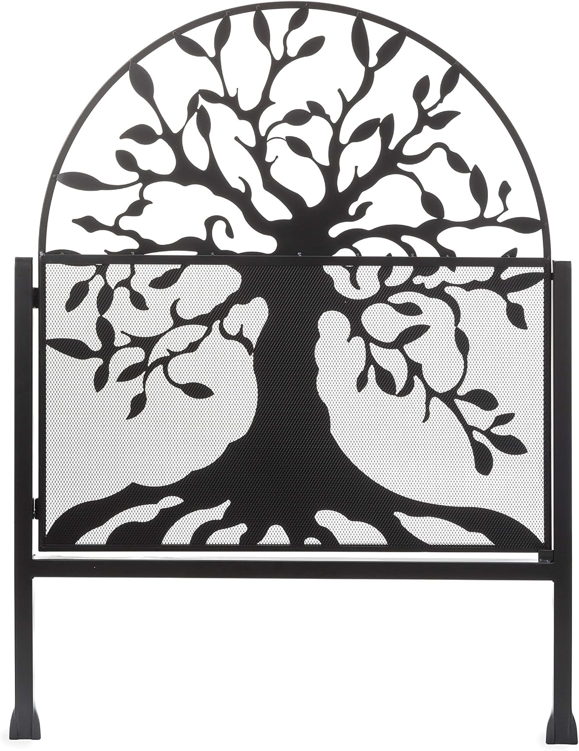 Plow & Hearth Arched Tree of Life Garden Gate | Laser-Cut Design | Metal | Black/Bronze Finish | Versatile | 36' W x 1¼'D x 36' H | Latch Closure