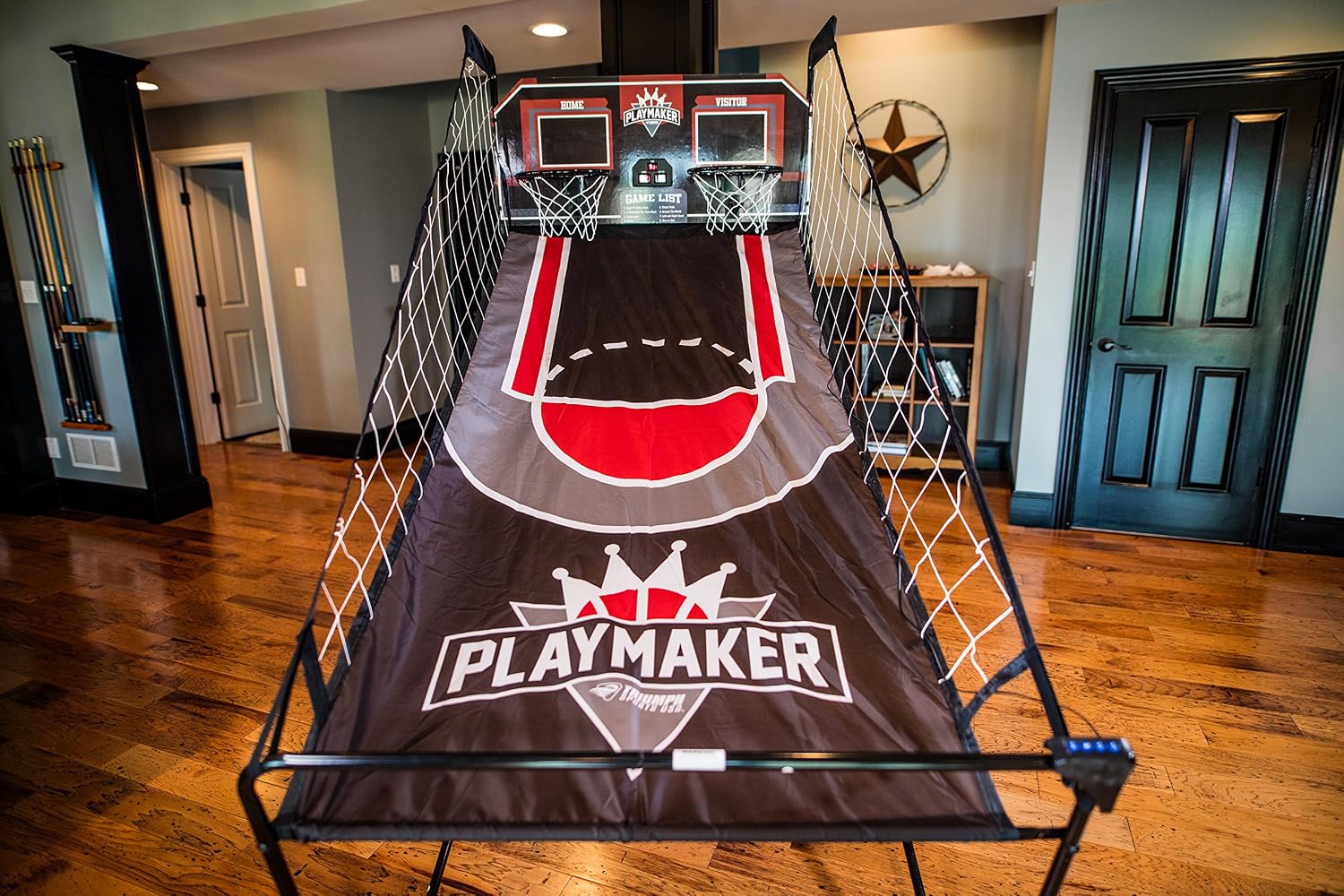 Triumph Playmaker Shootout Basketball Arcade Game – Electronic Scorer, LED Display, 8 Game Modes, 4 Balls, Pump & Quick Connect Frame – Fast-Paced Indoor Fun for Kids, Teens & Family Game Nights