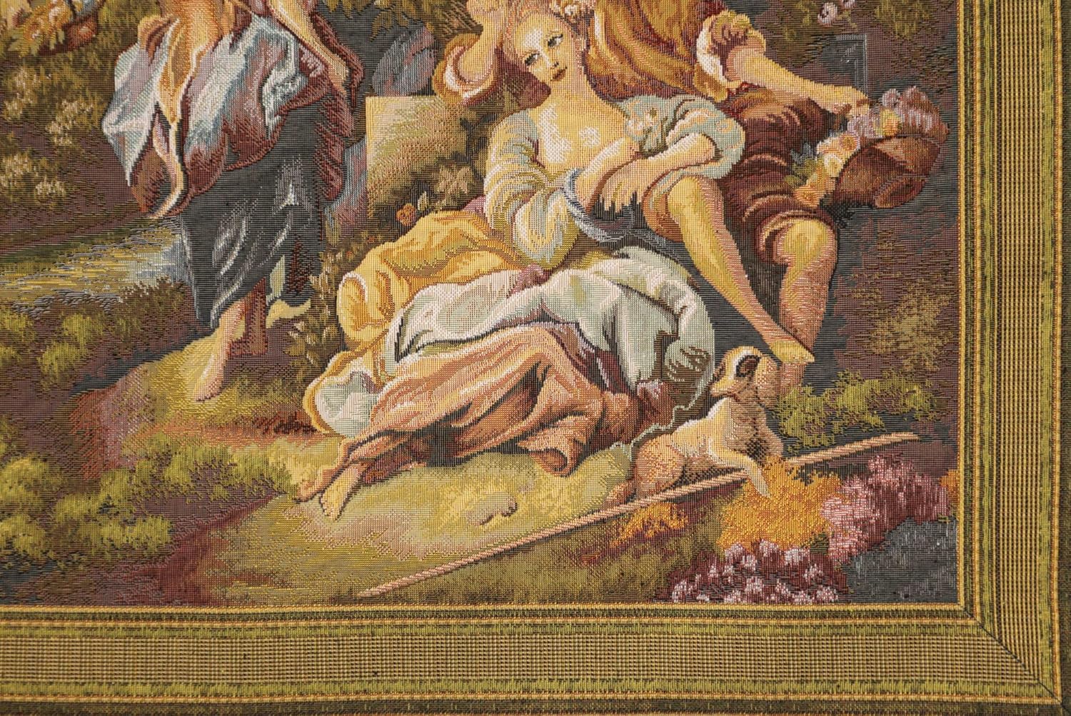 Charlotte Home Furnishings Inc Tapestry Wall Hanging, 27 x 54 Inch Garden Lake Romance Wall Art, Jacquard Woven Boho Tapestry, Cotton Wall Tapestry for Bedroom, Living Room & Home Decor, European Soft Cotton Fabric
