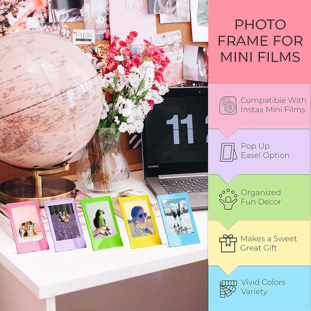 Fujifilm Instax Mini Link 2 Smartphone Instant Printer (Clay White), Fuji Mini Film 20 Sheets, Protective Case, Accessory Bundle