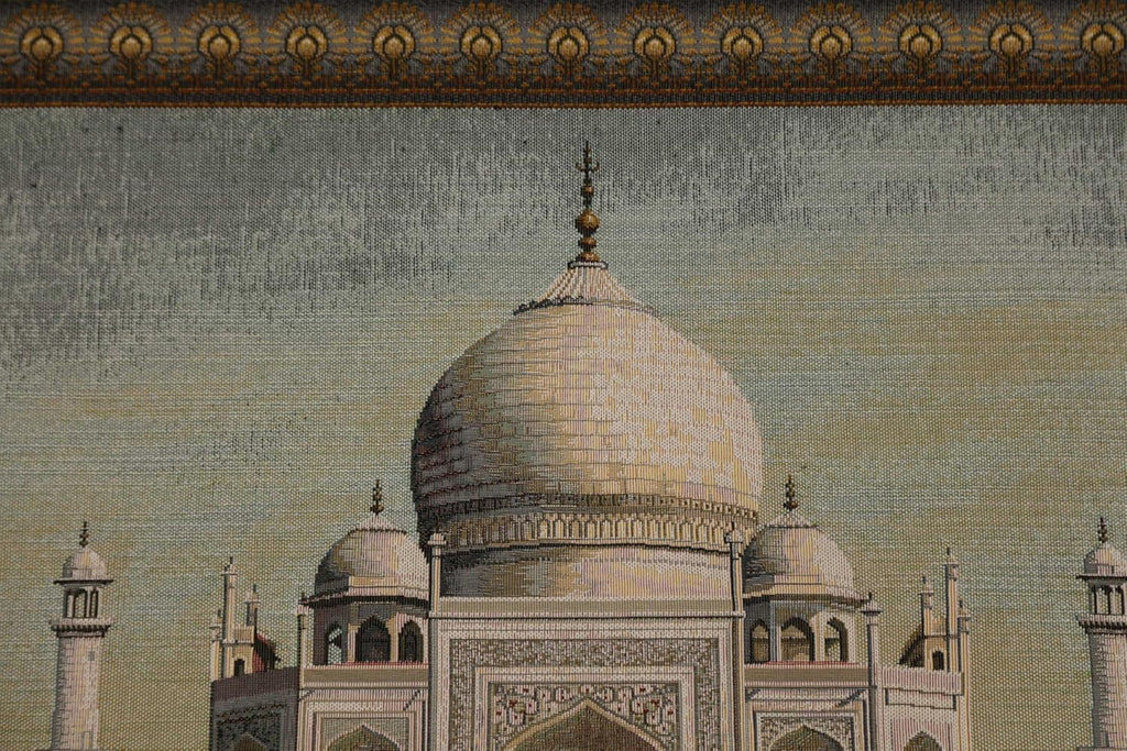 Charlotte Home Furnishings Inc Tapestry Wall Hanging, 27 x 49 Inch Taj Mahal Wall Art, Jacquard Woven Boho Tapestry, Cotton Wall Tapestry for Bedroom, Living Room & Home Decor, European Soft Cotton Fabric